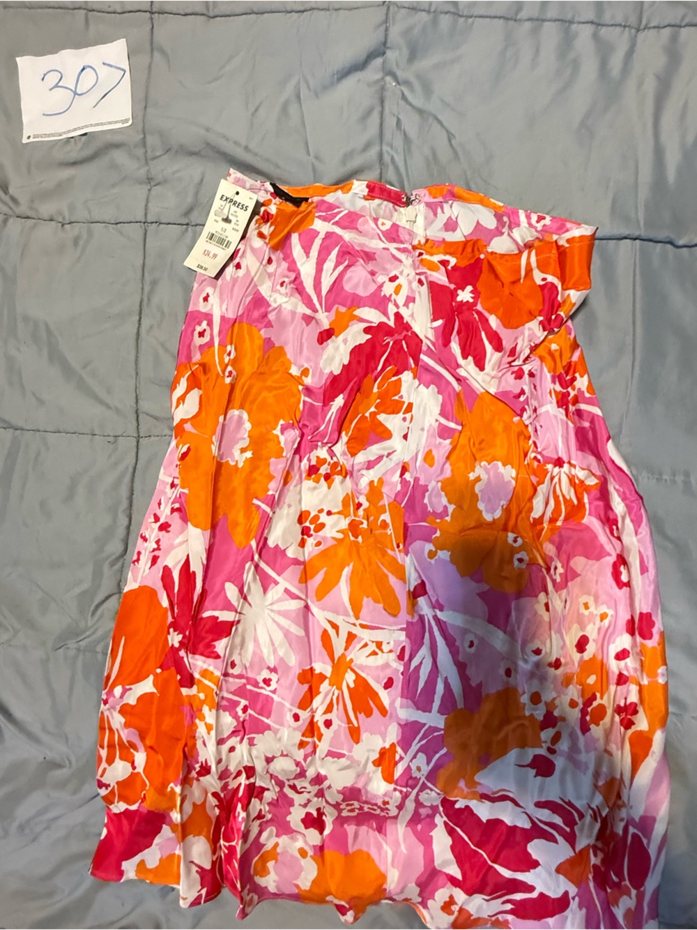 Express Floral Circle Skirt - Pink & Orange & White